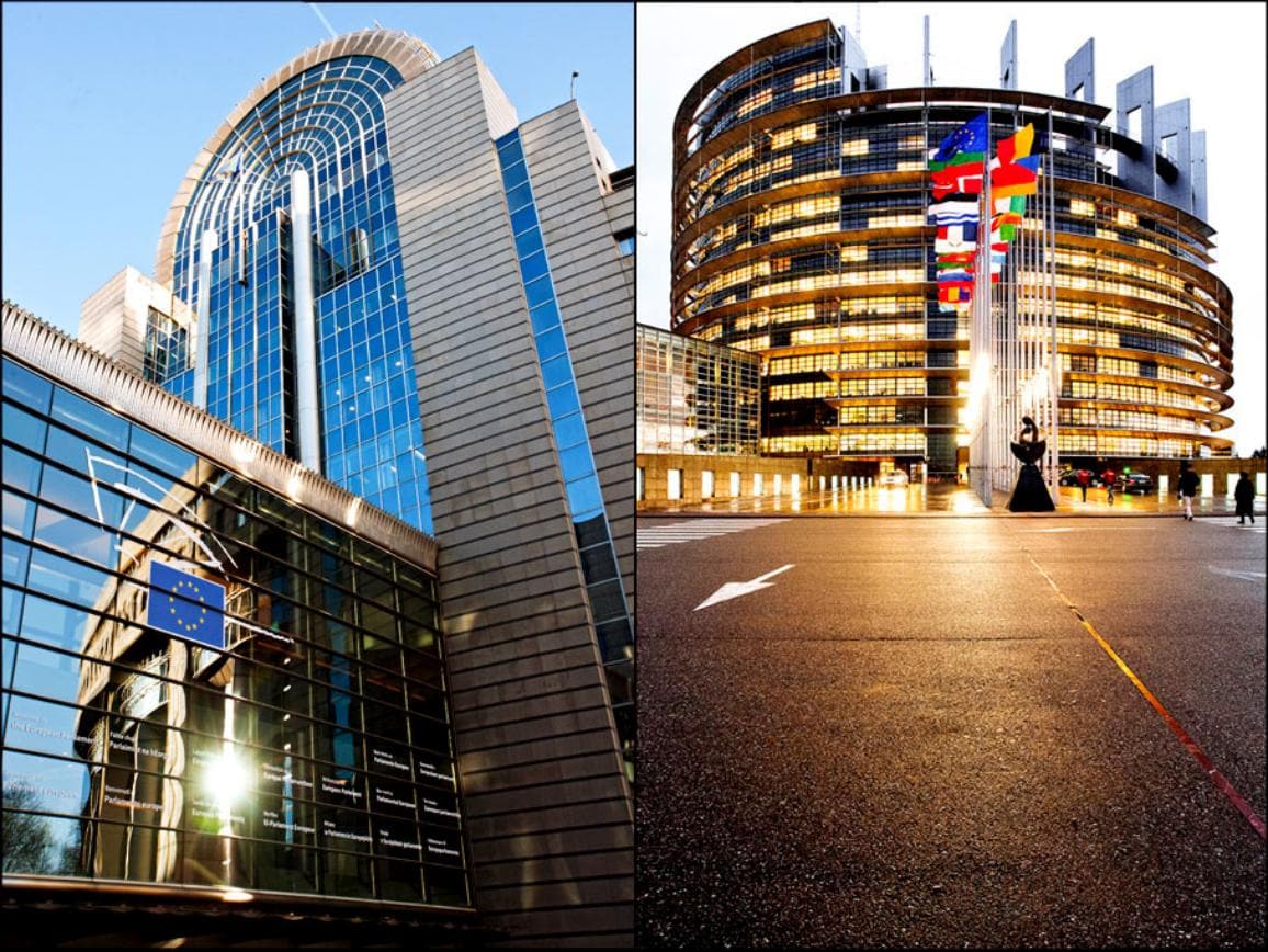 Foto delle sedi del Parlamento Europeo